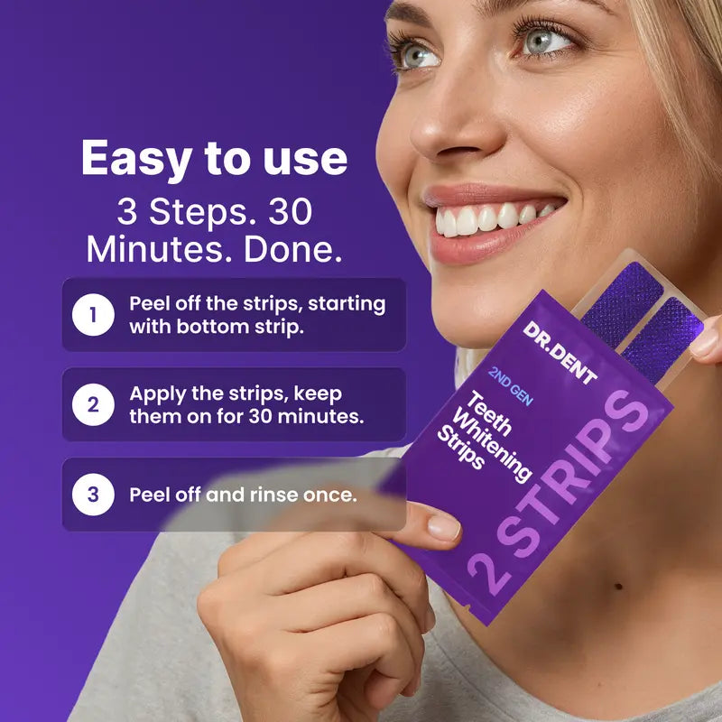 DR.DENT Purple Teeth Whitening Strips – Veloria