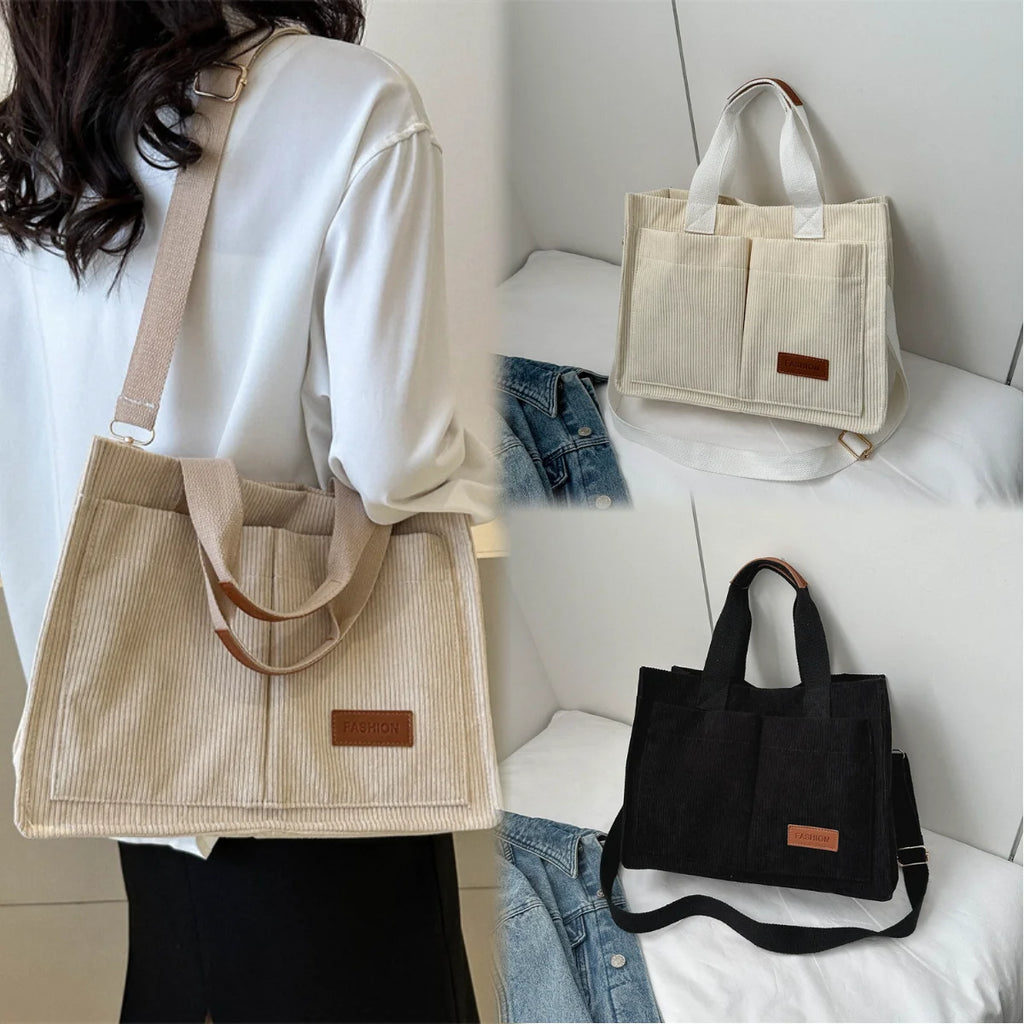 Ladies' Handbag, Large Capacity New Fashionable Canvas Shoulder Bag, Crossbody Bag, Commuting Bag Zwq